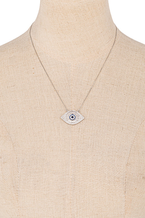 Shiko Sterling Silver Necklace - Blue Iris