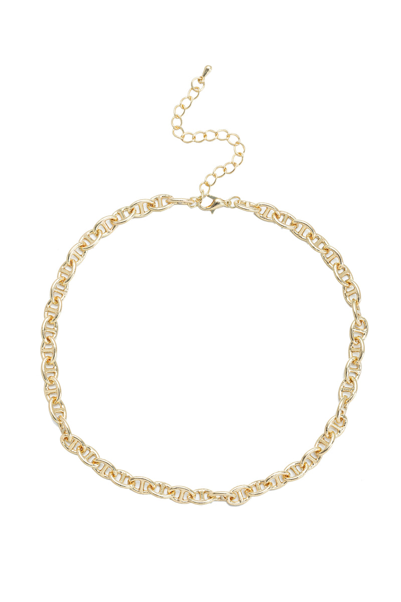 Mini Neptune mariner gold chain necklace.