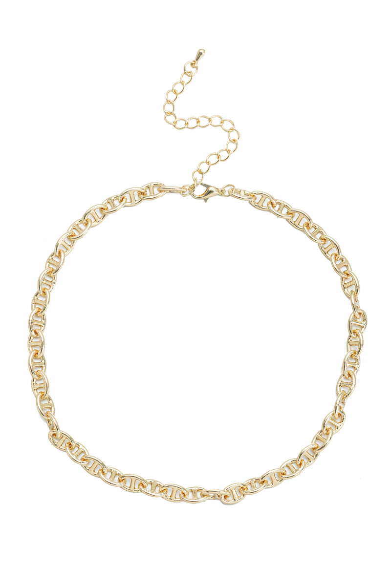 Paperclip link chain necklaces made of 24k gold plated brass.