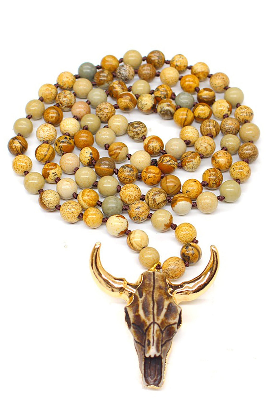 Owen Agate Bull Pendant Necklace: Embrace the Power of the Bull