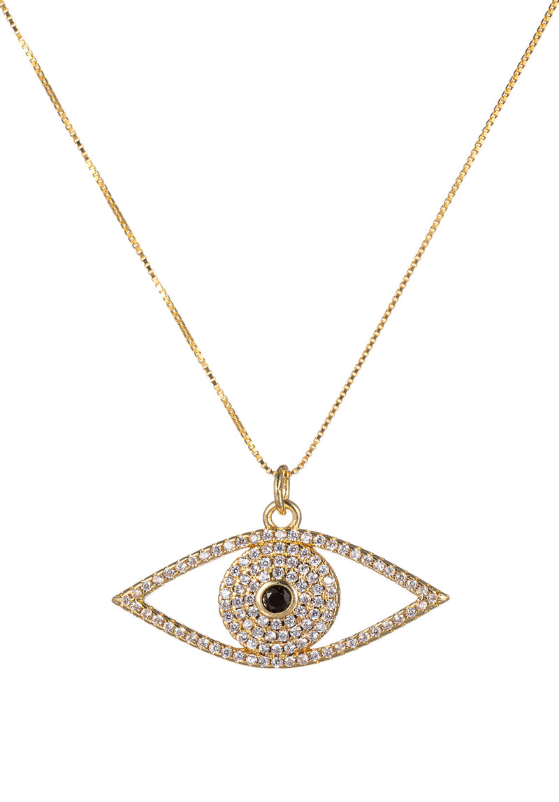 Addison CZ Evil Eye Pendant Necklace