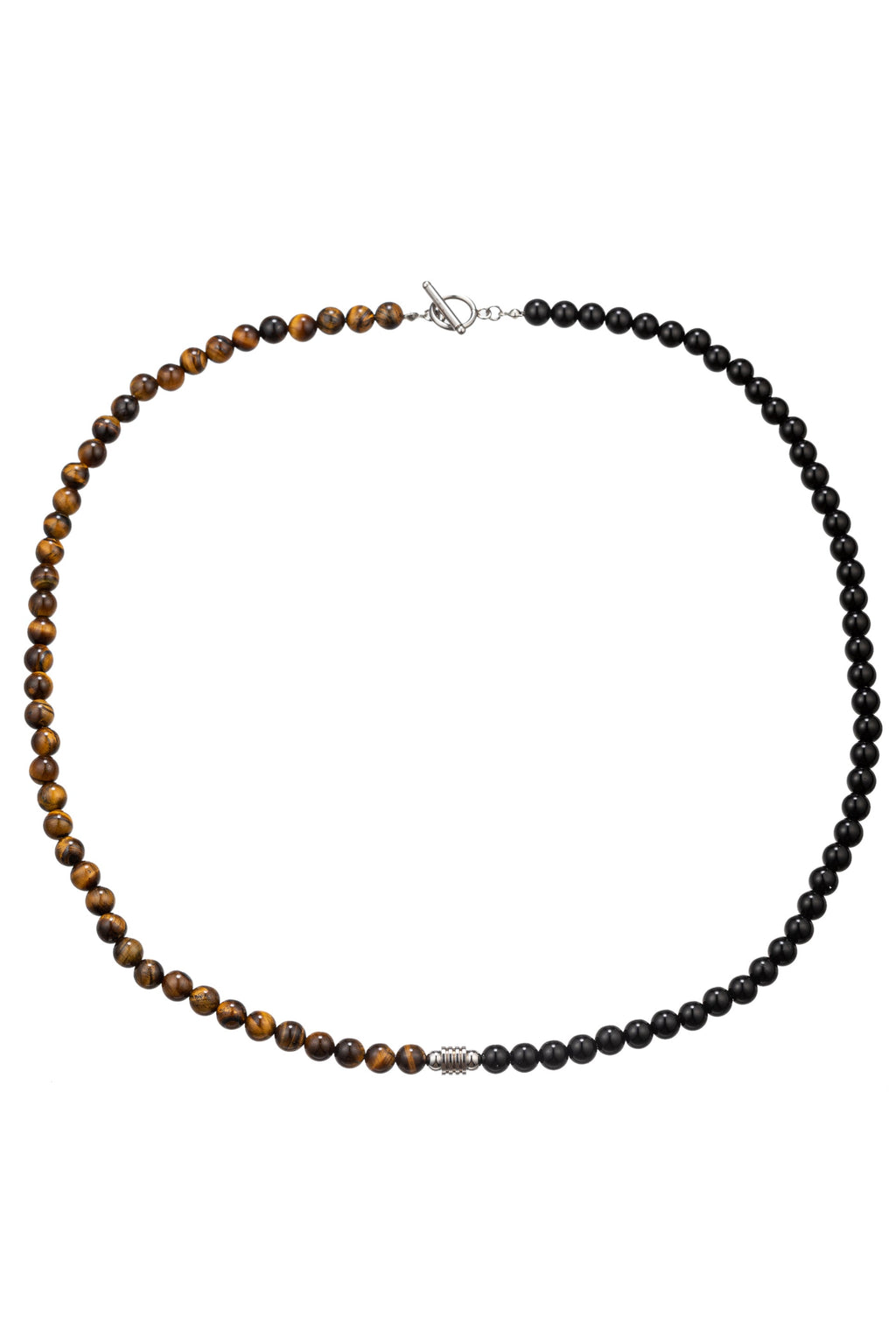 Add a Touch of Earthy Elegance with the Wyatt Tiger Eye & Onyx Necklace.