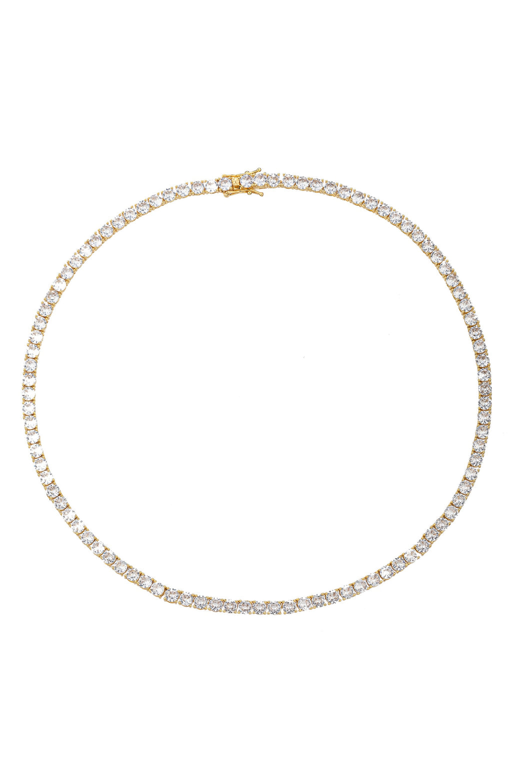 Lincoln 14 Drop CZ Tennis Necklace: Dazzle Your Look with Timeless Elegance."