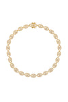 18k gold plated brass collar necklace studded with CZ crystals.