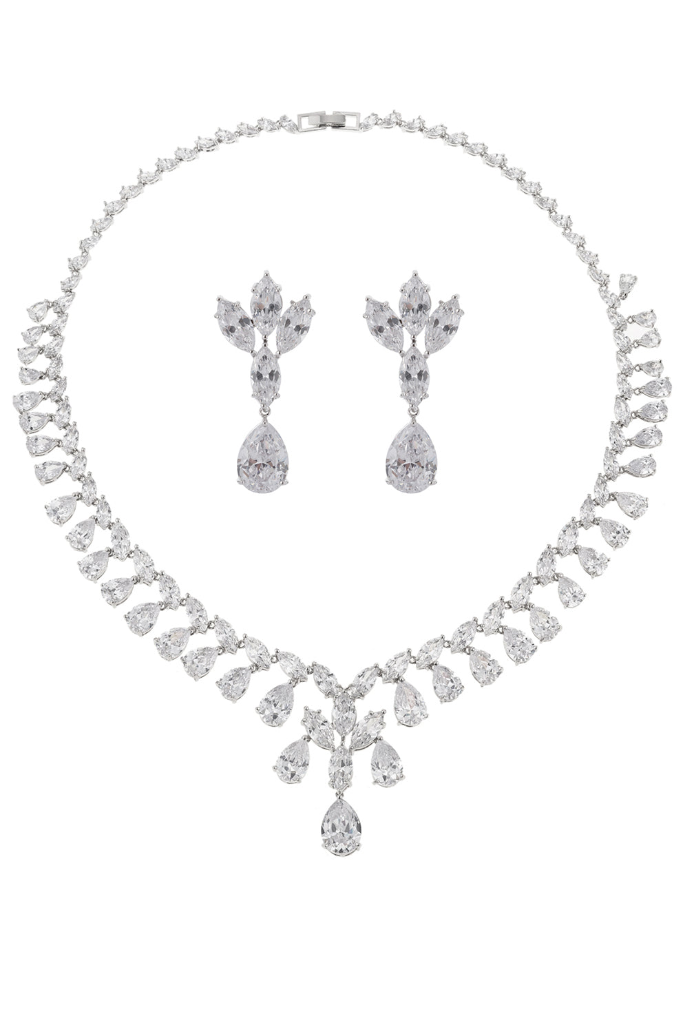 Jennifer Cubic Zirconia & Rhodium Plated Bezel Set 