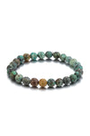 Agate beaded bracelet set of 2 with a buddha head pendant.