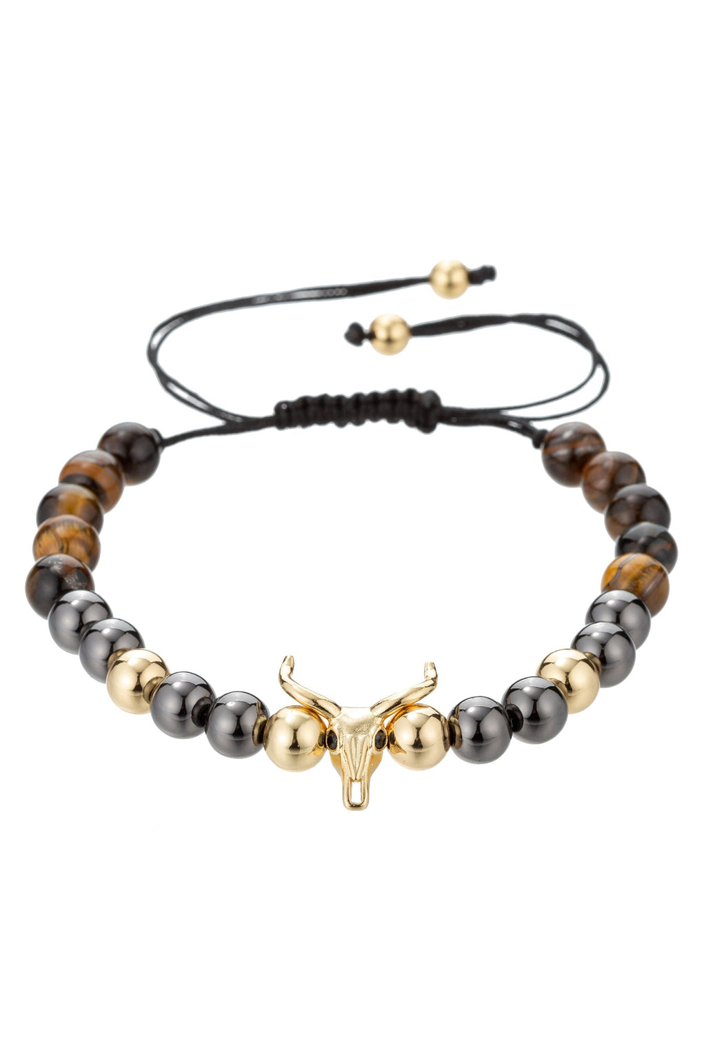 Elevate Your Style and Spirit with a Tiger Eye Beaded Adjustable Bracelet.