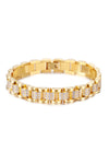 Gold titanium chain link bracelet.