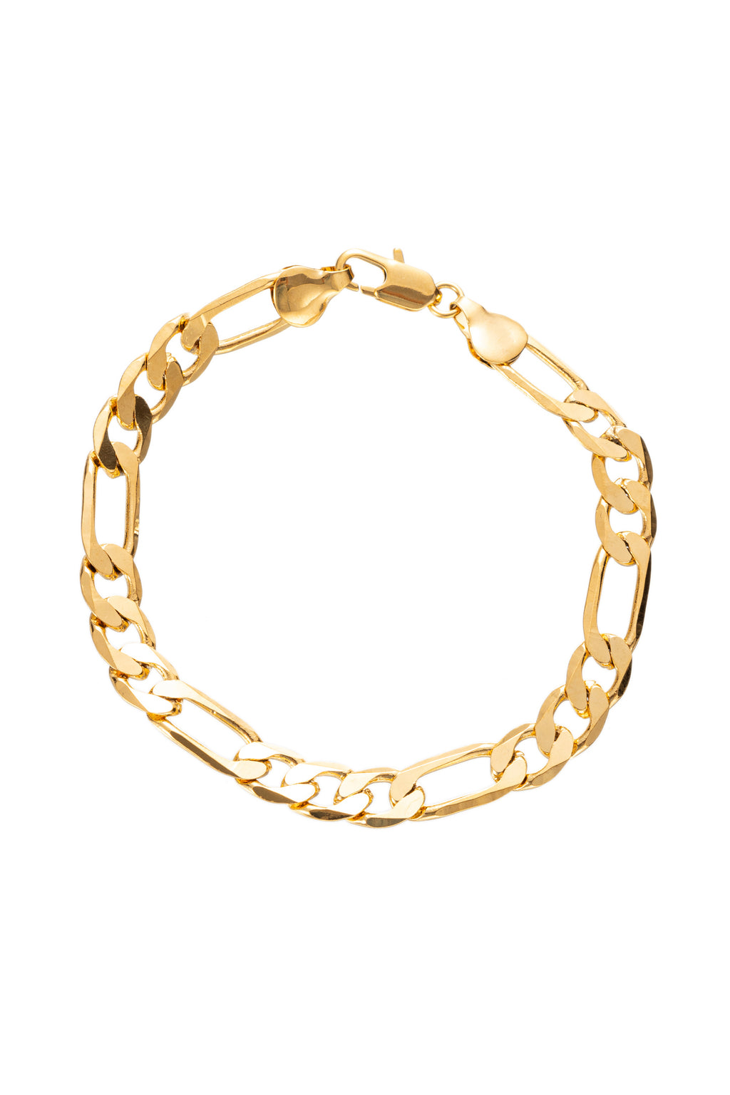 Cuban link titanium single strand bracelet.