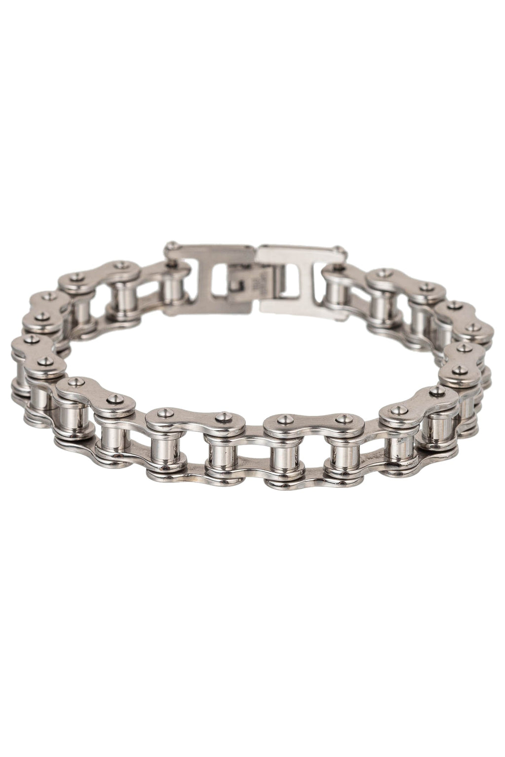 Silver Bike Chain Titanium Bracelet