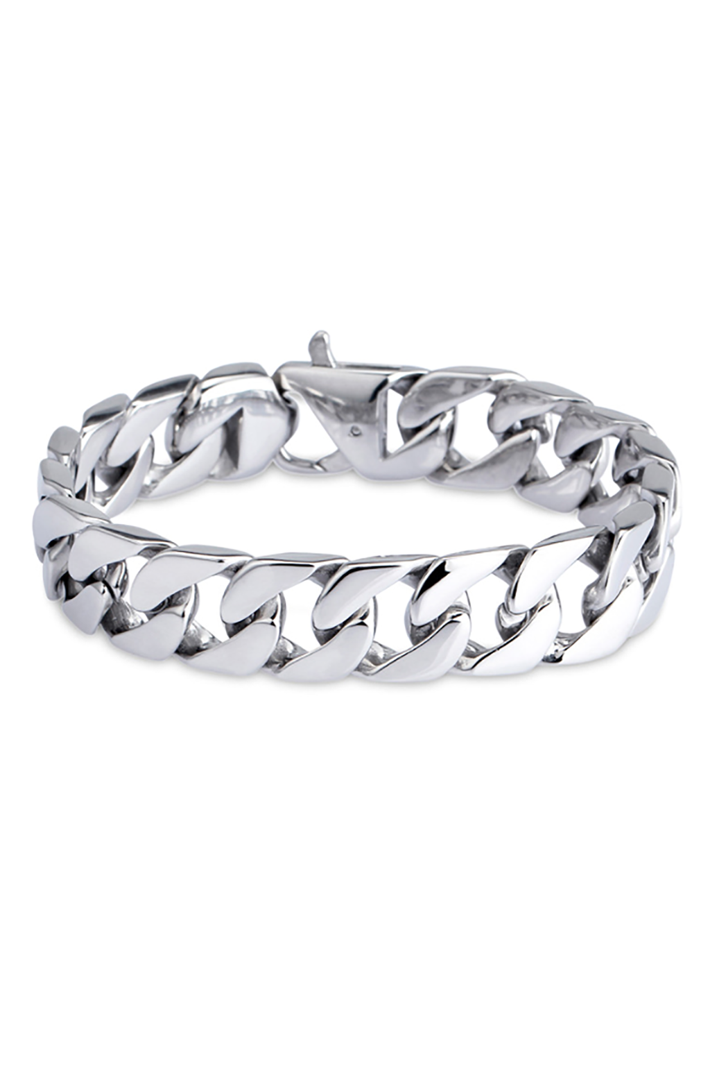 Men's Cuban Link Silver Titanium Bracelet – Eye Candy Los Angeles