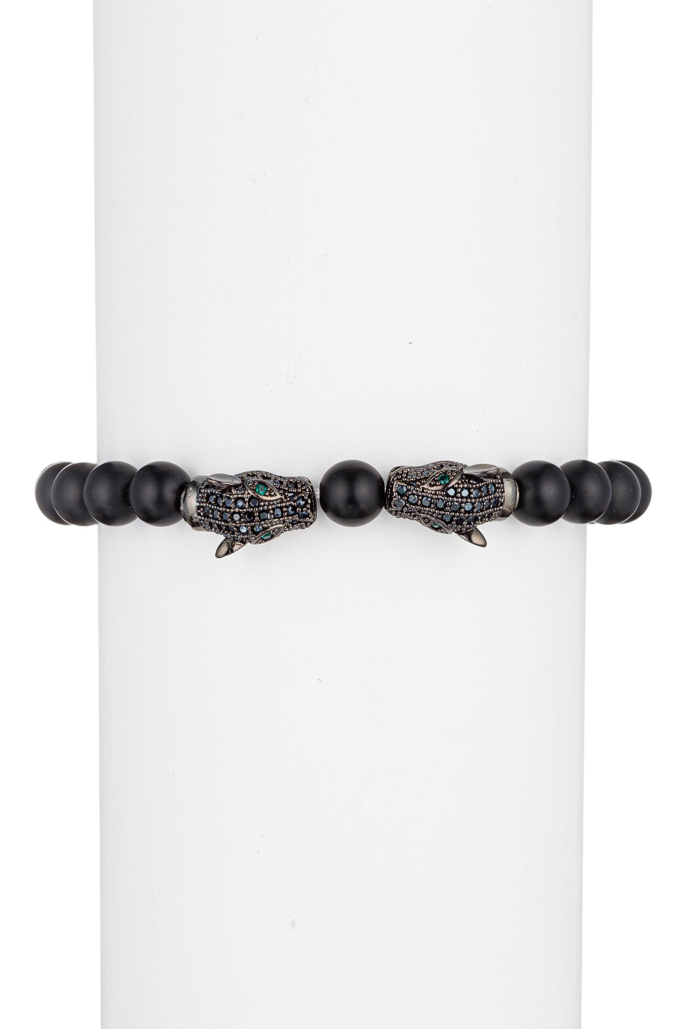 Henri Jaguar Stretch Beaded Bracelet: Unleash Your Inner Wild with This Striking Animal-Inspired Accessory.