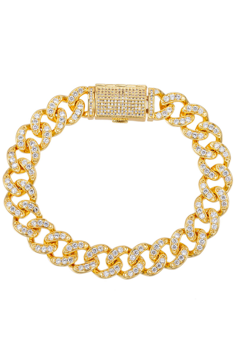 Fabrice Cuban Link CZ Chain Bracelet: A Gleaming Statement Piece to Accentuate Your Distinctive Style.