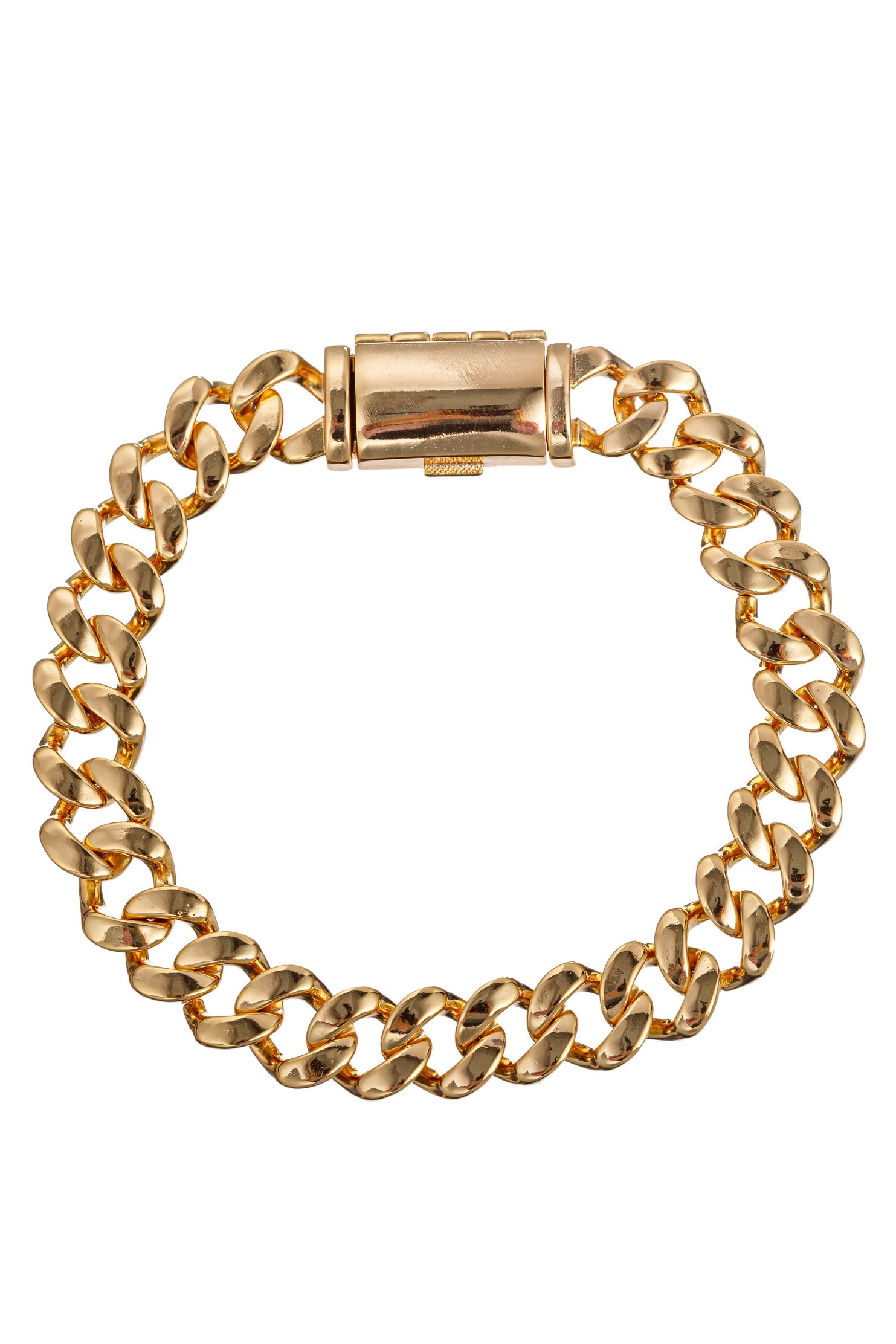 Elevate Your Style with the Faustin Cuban Link Chain Bracelet.