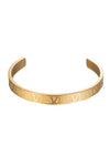 Roman 18k gold plated titanium cuff bracelet.