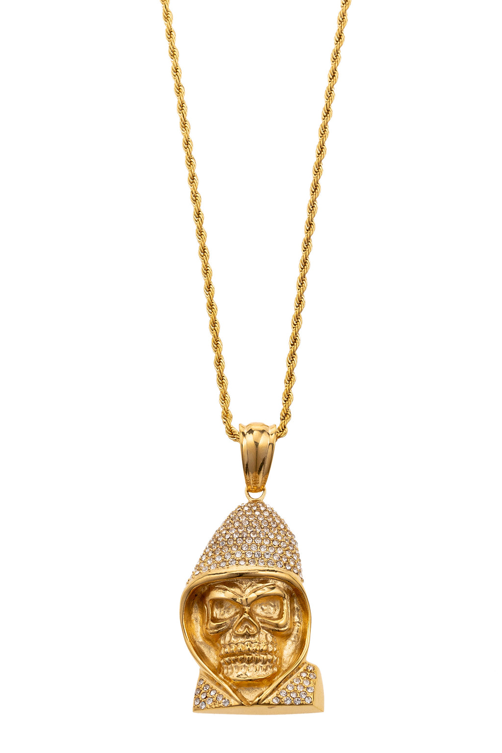 Gold Tone Egyptian Pendant Necklace