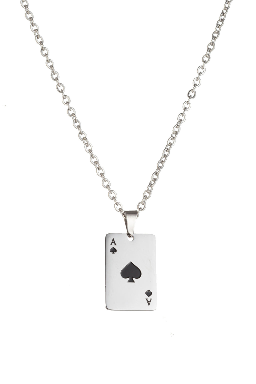 Ace of spades pendant necklace.