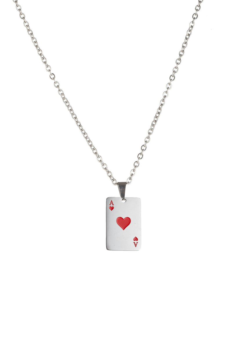 Ace Of Cards Pendant Necklace