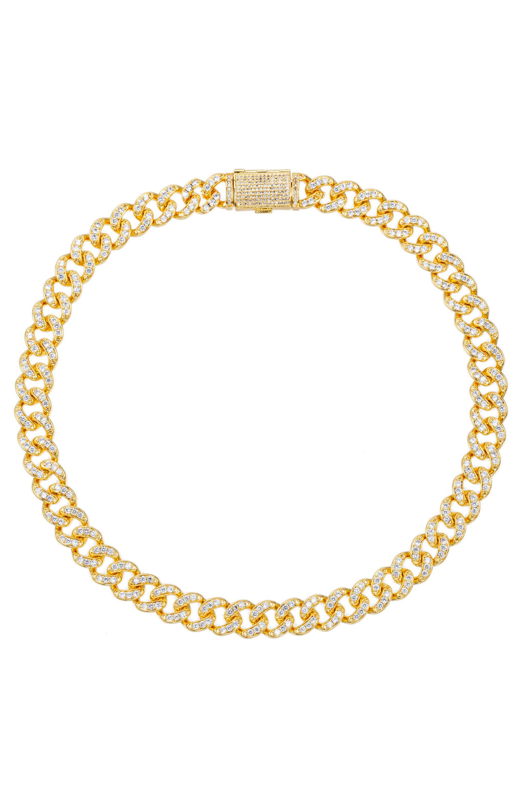 Etienne Cuban Link Necklace With CZ: Elevate Your Look with Unmatched Elegance and Shine.