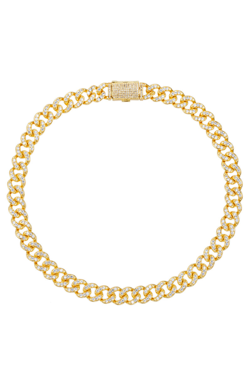 Etienne Cuban Link Necklace With CZ: Elevate Your Look with Unmatched Elegance and Shine.