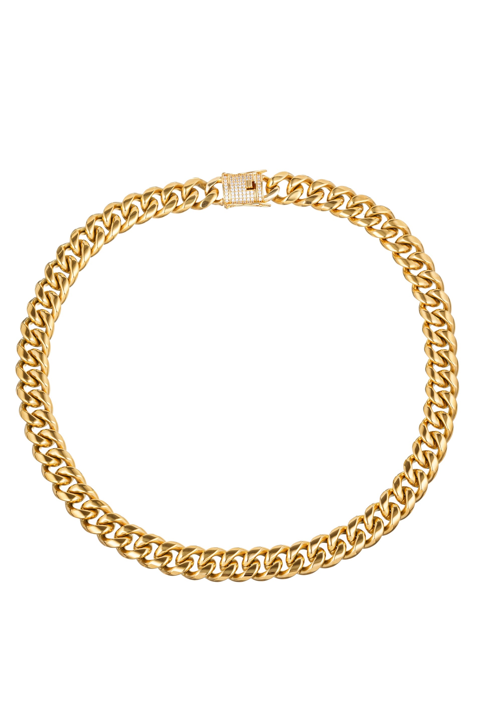 Francois 14MM Cuban Link Necklace: A Classic and Timeless Jewelry Piece That Adds Elegance to Any Look.