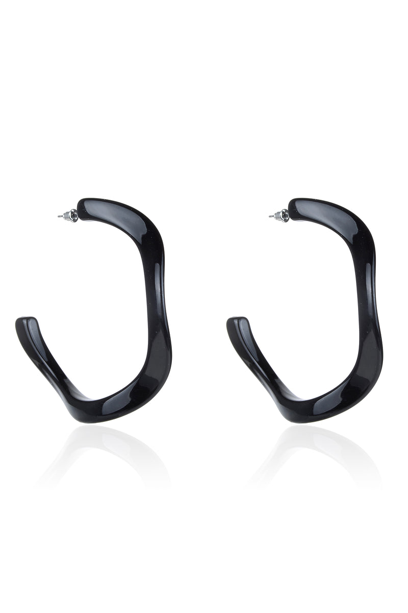 Swerve Earrings - Black