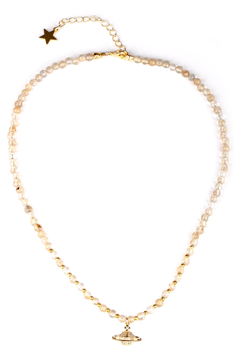 Quartz Orb Beaded Necklace