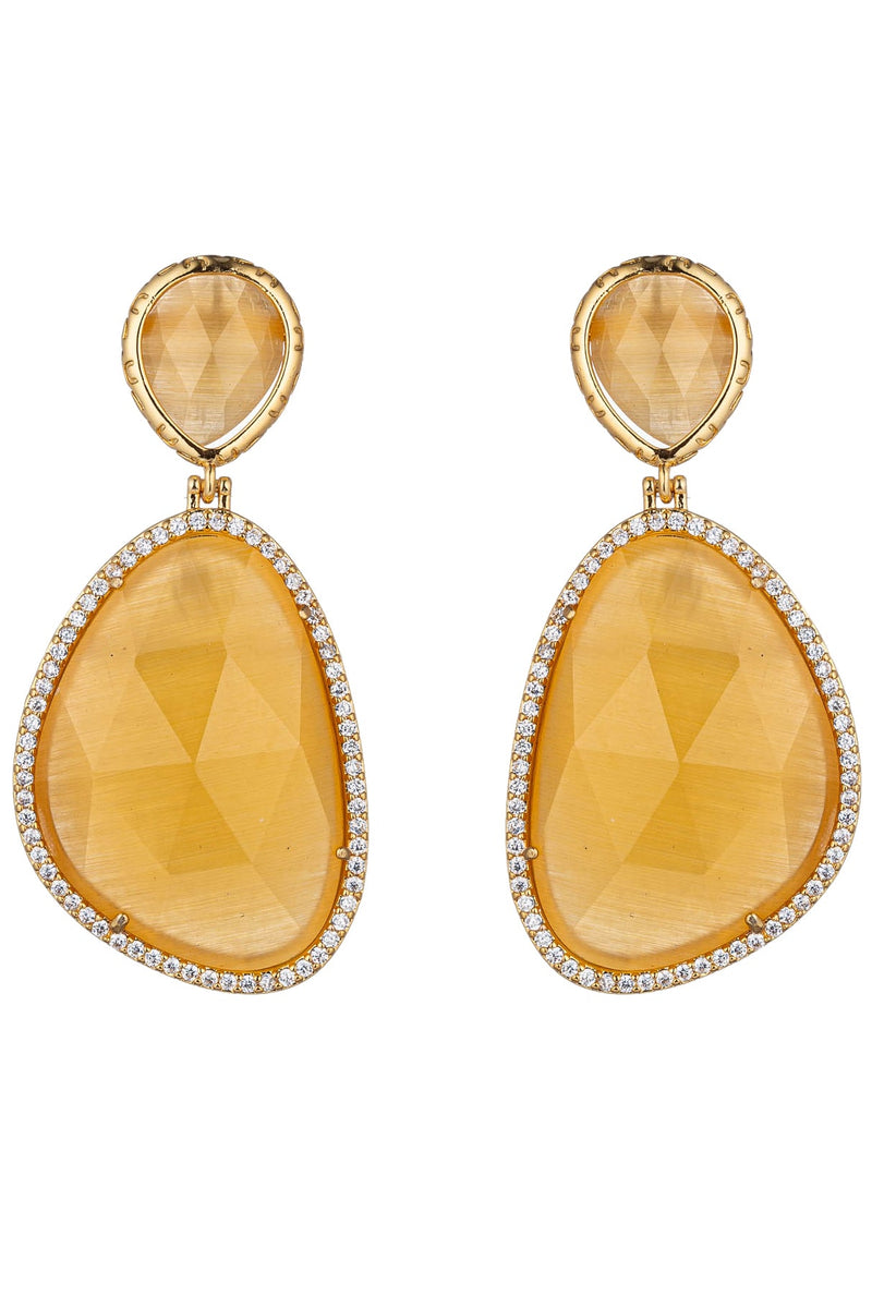 Anys Yellow Drop Earrings