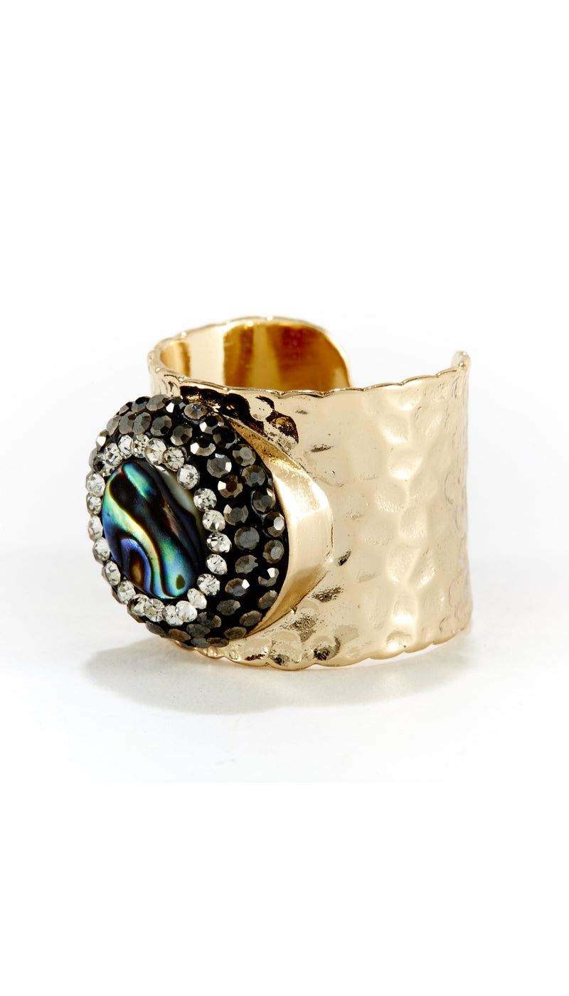 Anja Adjustable Ring - Abalone