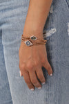 Laila Beaded Bracelet Set - Rose Gold