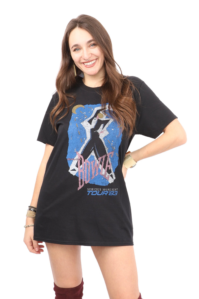 David Bowie T-Shirt - Serious Moonlight Tour '83 - Black