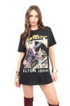 Elton John T-Shirt - Captain fantastic and the brown dirt cowboy - Black