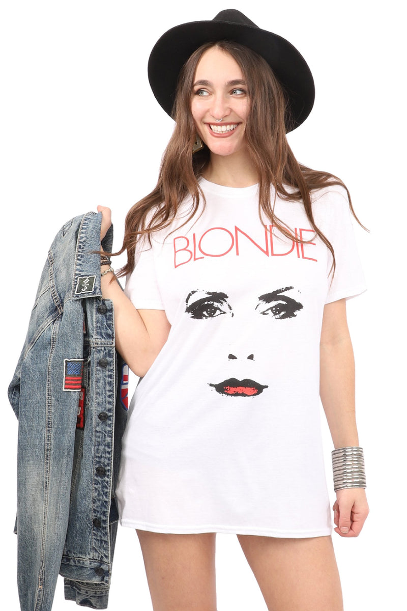 Blondie T-Shirt - Debbie Harry Staredown - White