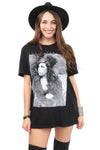 Amy Winehouse T-Shirt - Flower Portrait - Black