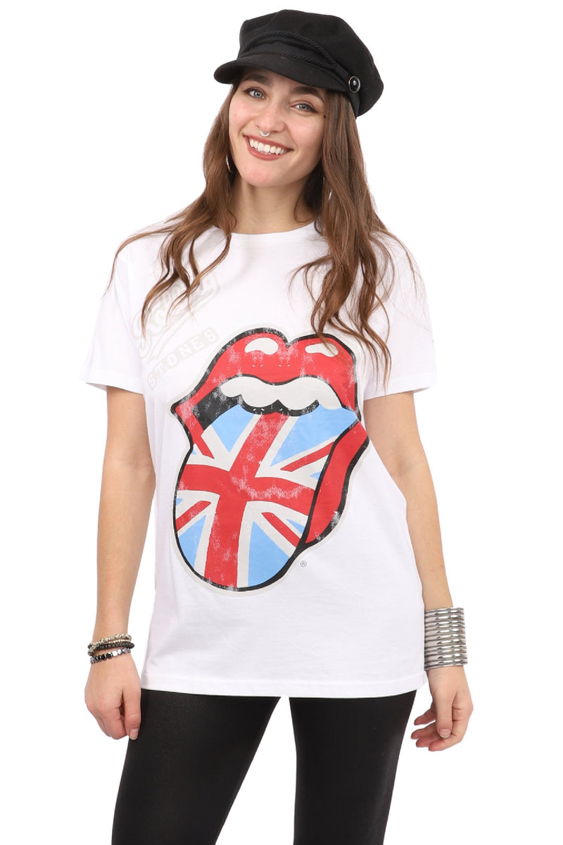 Rolling Stones T-Shirt - UK Tongue - White