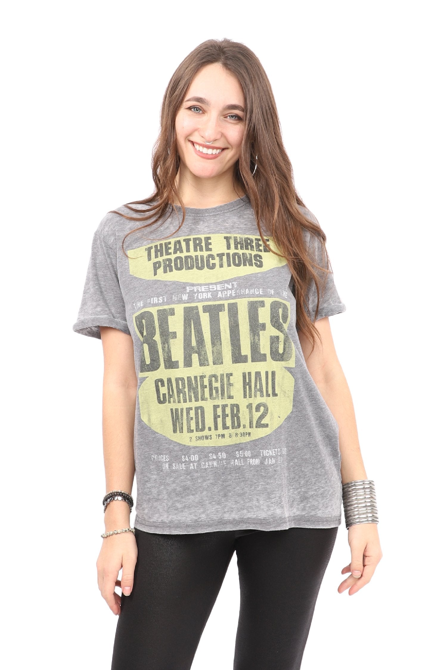The Beatles T-Shirt - Carnegie Hall - Grey