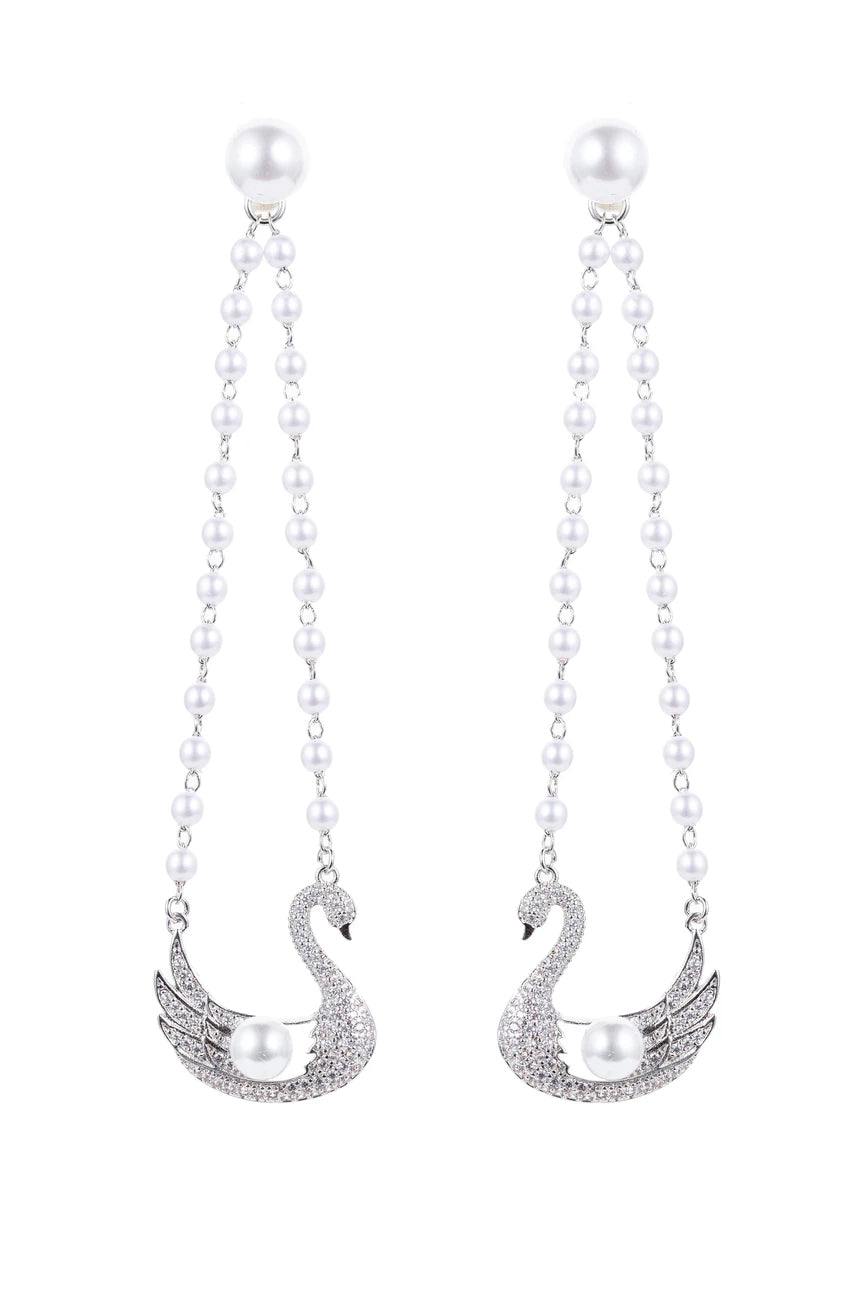 Swan Drop Earring