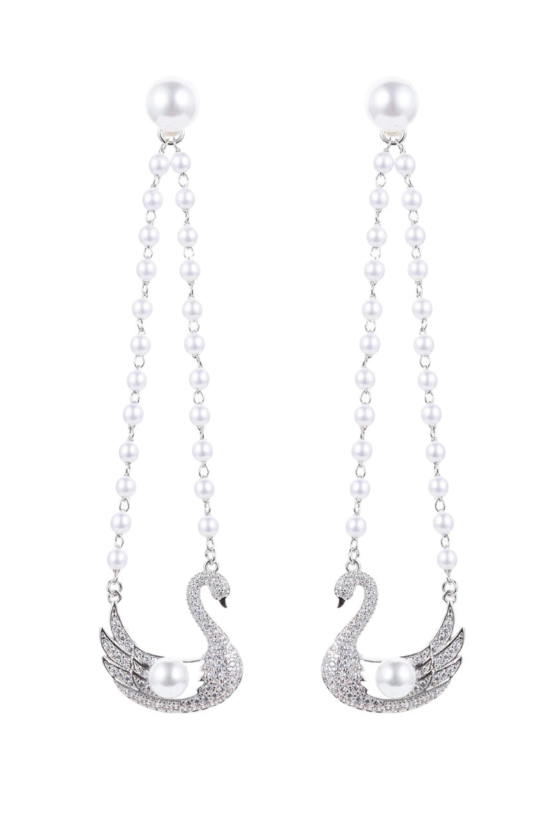 Swan Drop Earring