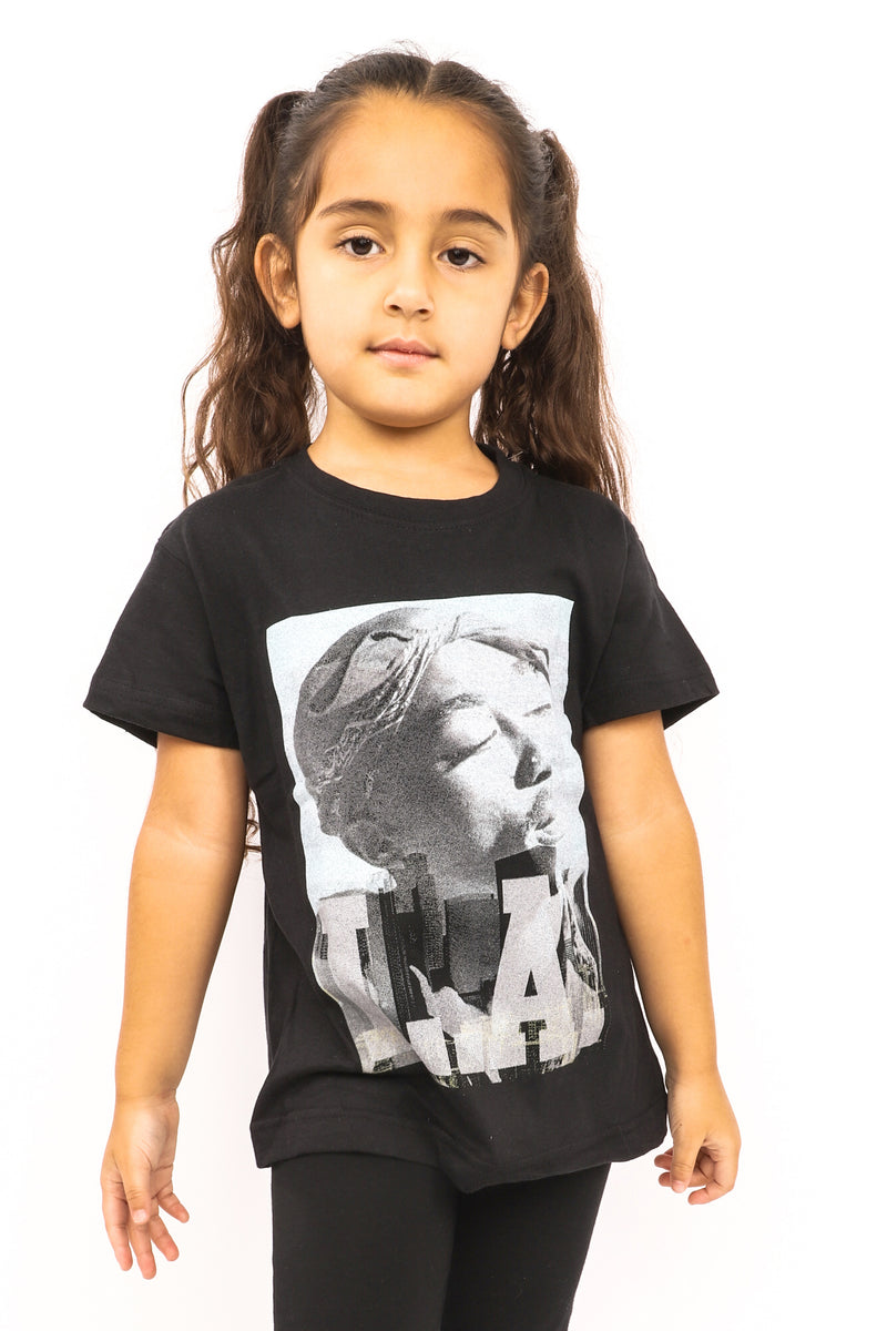 Kid's Tupac T-Shirt - L.A. - Black (Boys and Girls)
