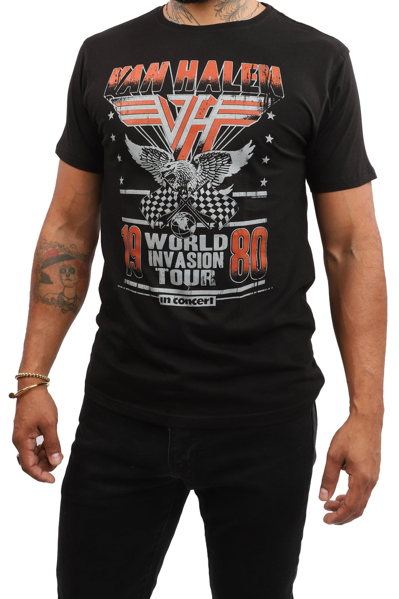 Van Halen T-Shirt - World Invasion Tour 1980 - Black