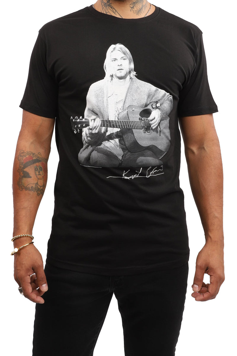 Kurt Cobain T-Shirt - Guitar - Black