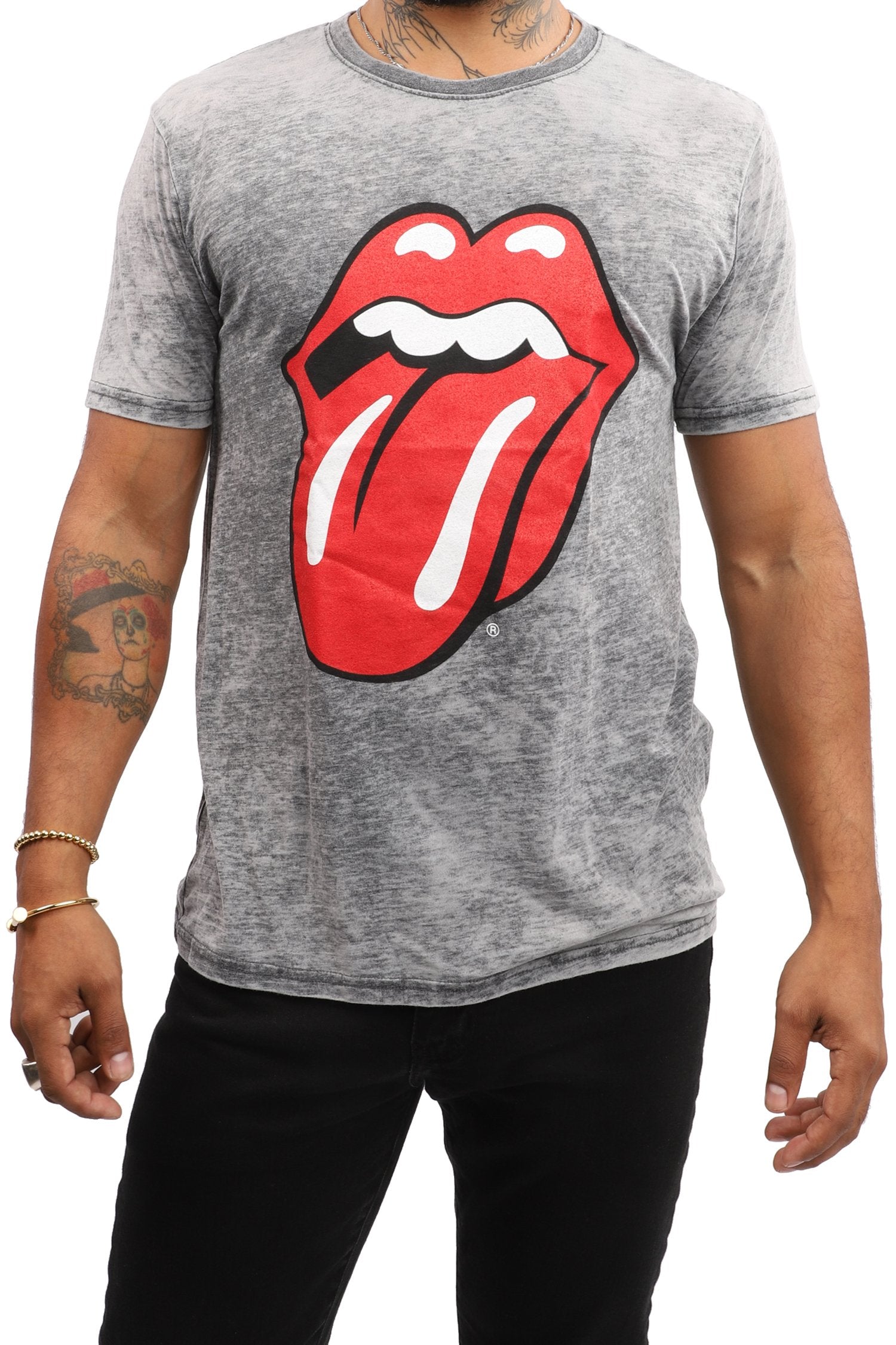 Rolling Stones T-Shirt - Tongue Logo - Grey