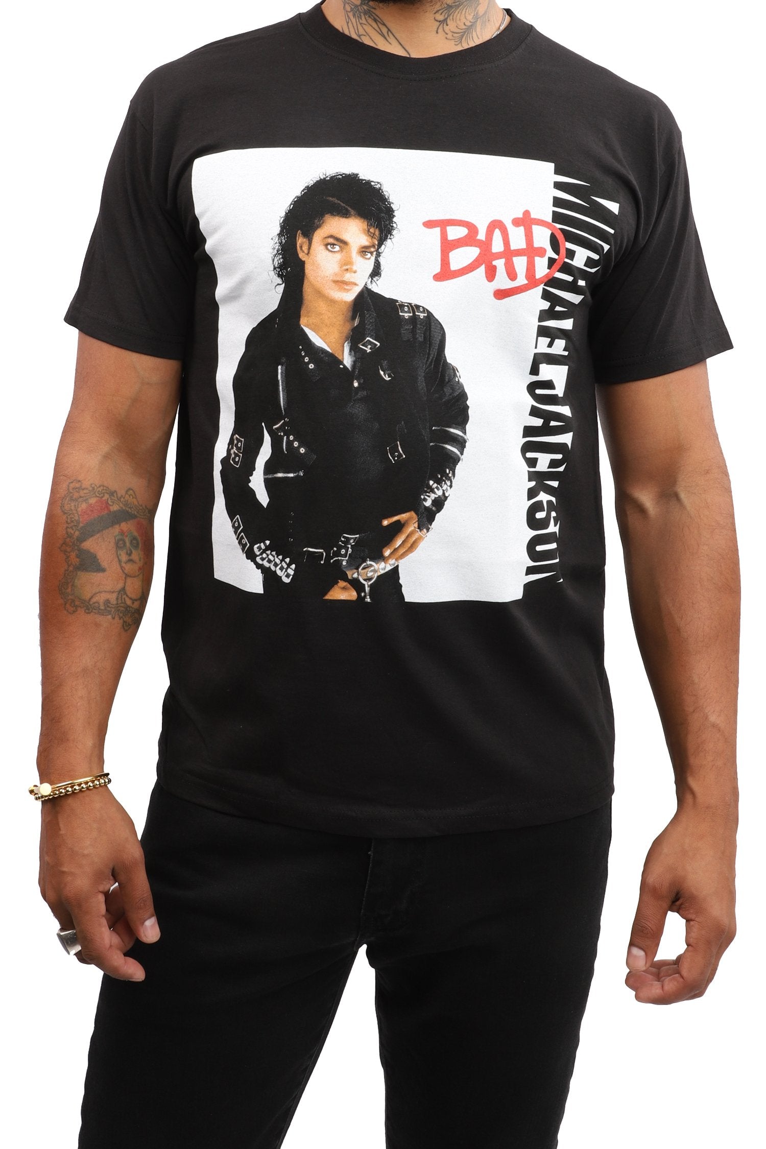 T-shirt MICHAEL JACKSON by Junk Food Black Graphic Tee Shirt - Tees.ca