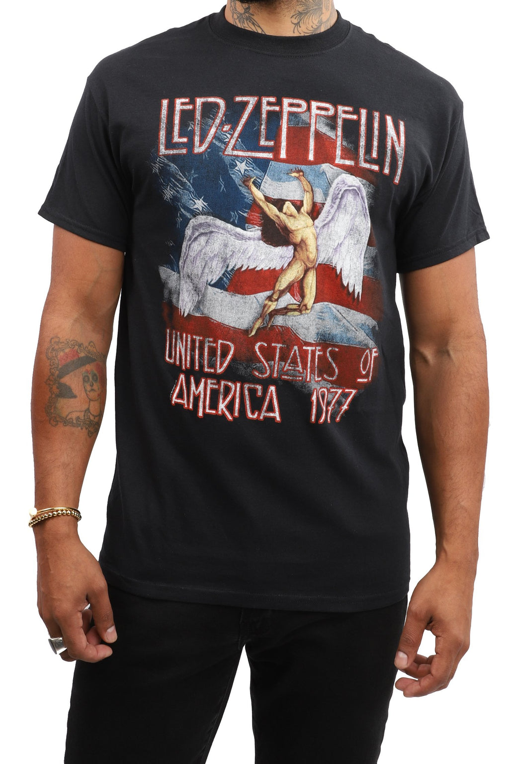 Led Zeppelin T-Shirt - U.S. 1977 - Black – Eye Candy Los Angeles