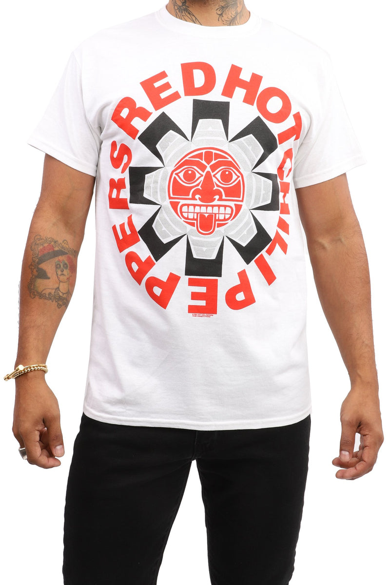 Red Hot Chili Peppers T-Shirt - Aztec Logo - White