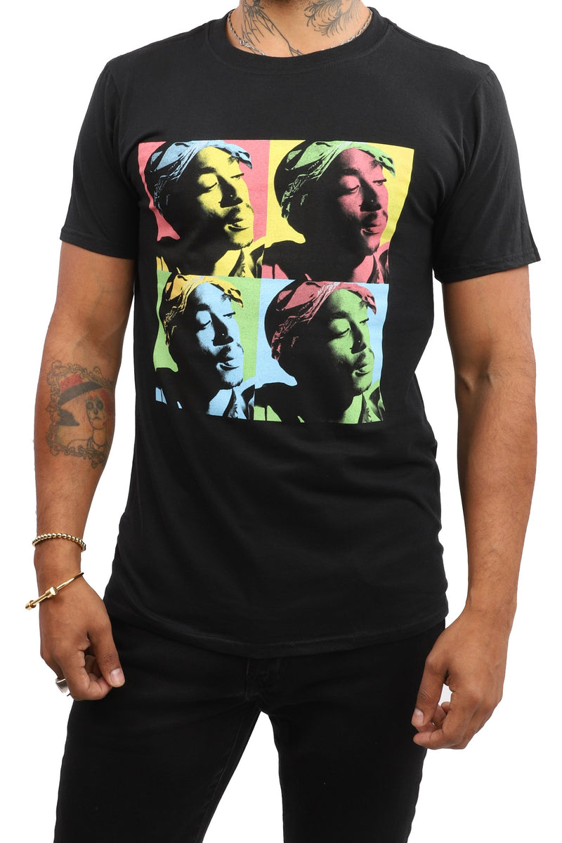 Tupac T-Shirt - 4 Portrait - Black