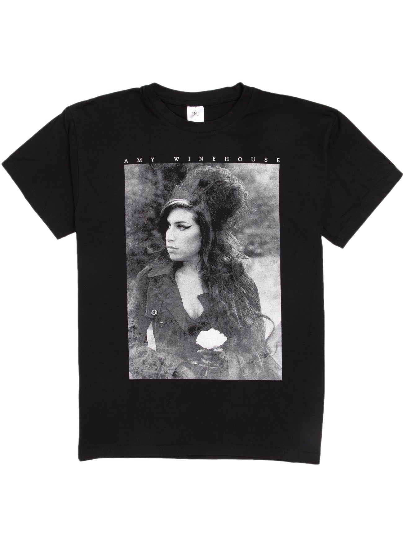 Amy Winehouse T-Shirt - Flower Portrait - Black