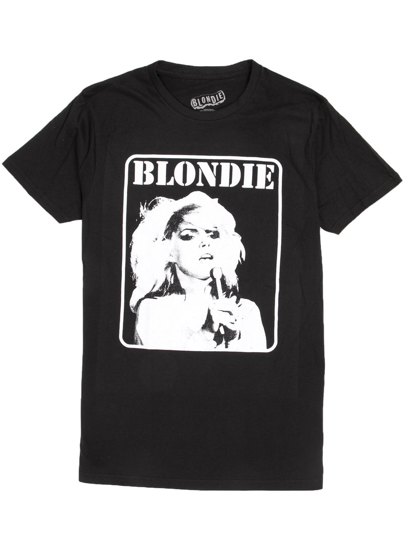 Blondie T-Shirt - Debbie Harry Singing - Black