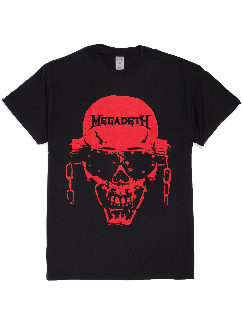 Megadeth vic high contrast black and red t-shirt.