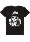 Kurt Cobain T-Shirt - Glasses - Black